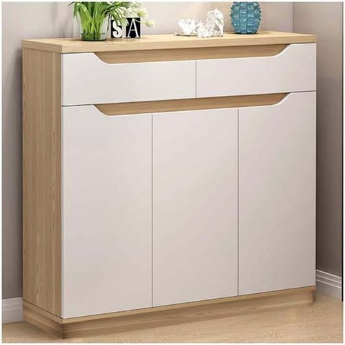 Shoe Closet | White & Wooden | 120 x 40 x 100 | SU26