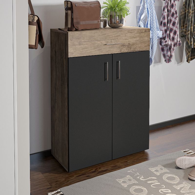 Shoe Closet | Black & Wooden | 80 x 40 x 100 | SU58