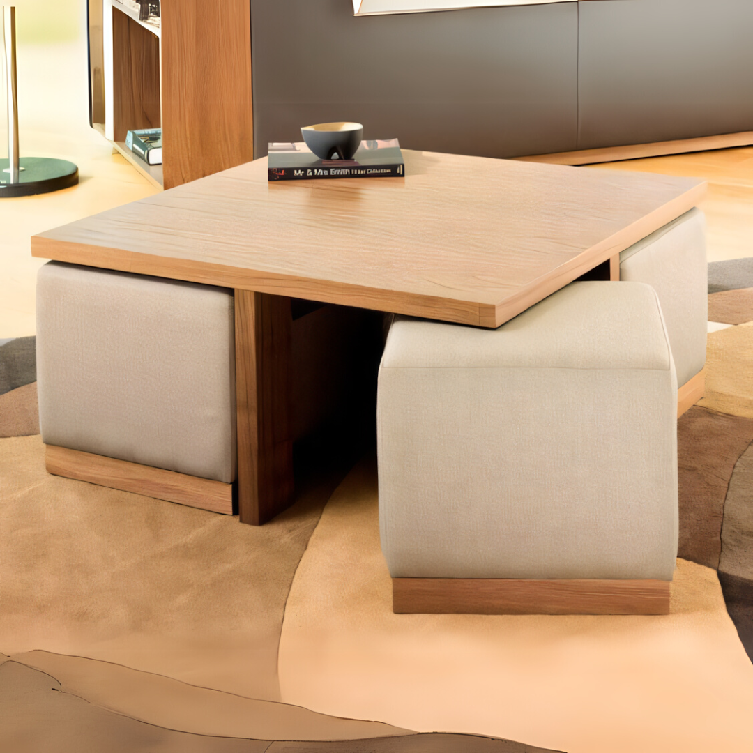 وحدة طاولة | خشبية | ٨٠ × ٨٠ × ٤٠ | TA19