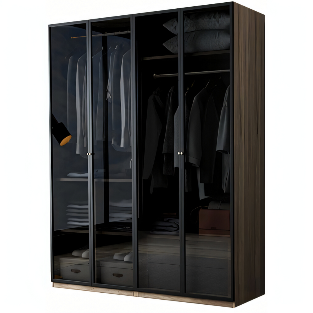 Wardrobe | Brown & Black | 160 x 50 x 220 | WD20