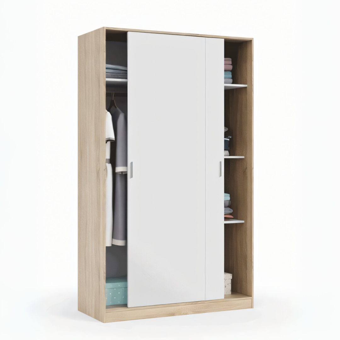 Wardrobe | Wooden & White | 120 x 50 x 200 | WD46