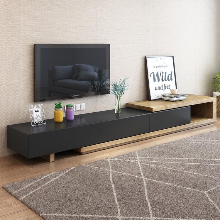 Tv Unit | Black & wooden| 220 x 40 x 40 | Tv3