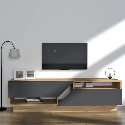 Tv Unit | Black & Wooden | 160 x 40 x 40 | TV35