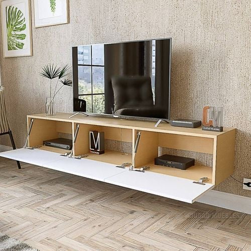 Tv Unit | Wooden & White | 140 x 40 x 40 | TV93