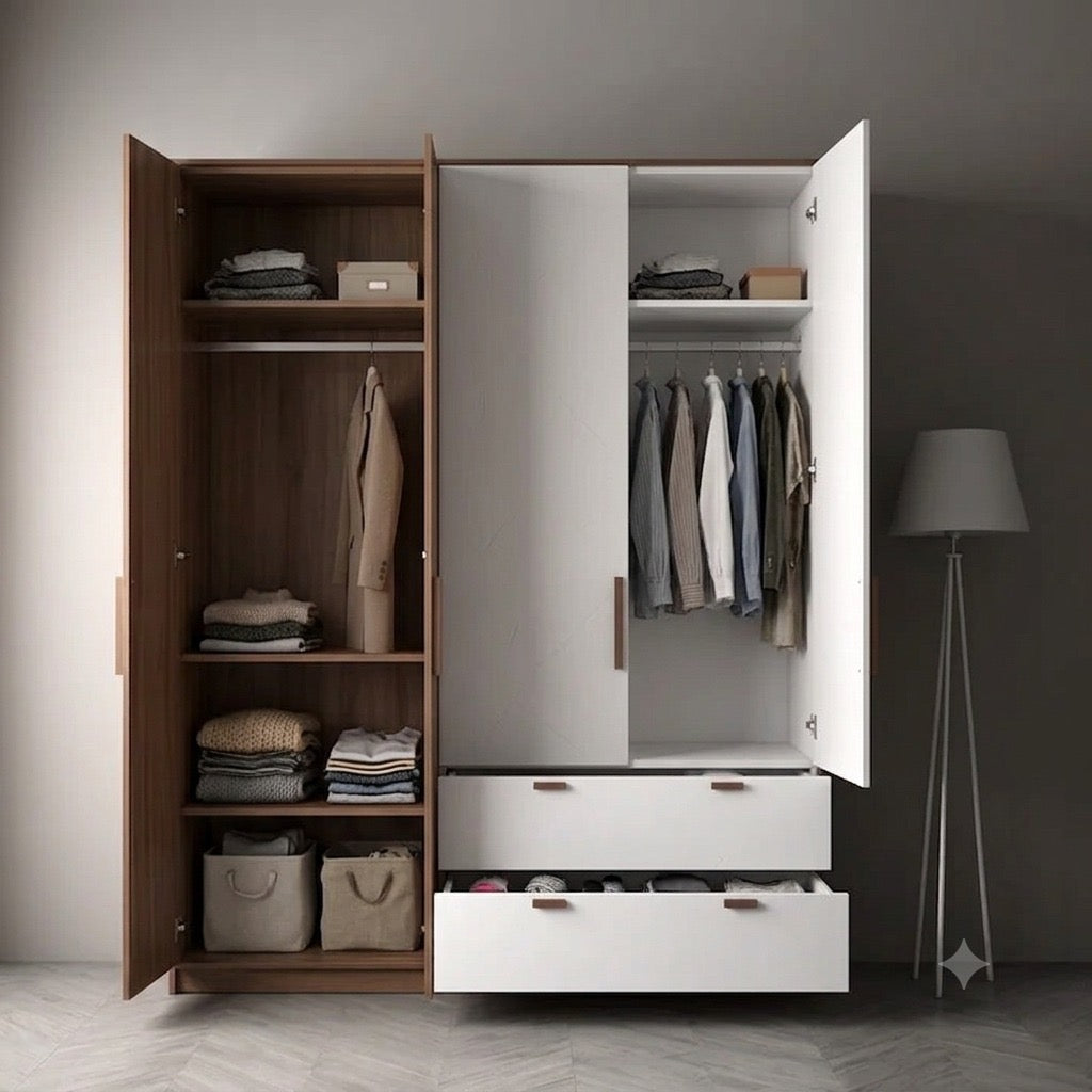 دولاب | بني وأبيض | 140 × 50 × 220 | WD52