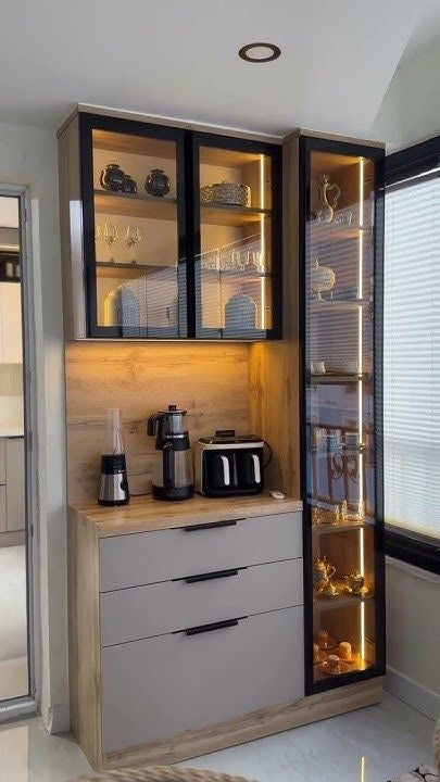 Coffe Corner | Black & Beige | 100 x 40 x 220 | CC4