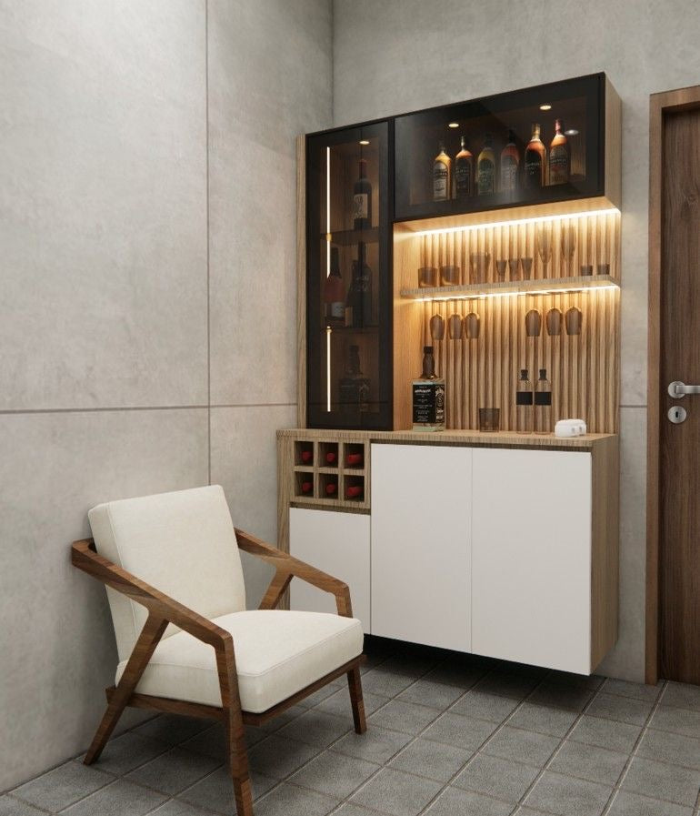 Coffe Corner | Beige & White | 120 x 40 x 200 | CC6