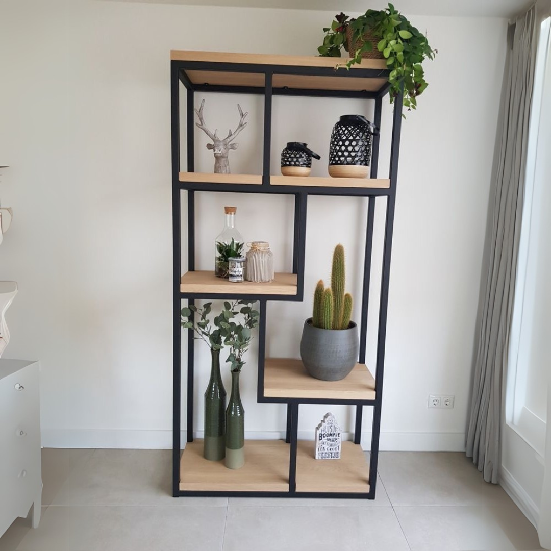 Display Unit | Wooden & Black | 70 x 30 x 160 | DU12