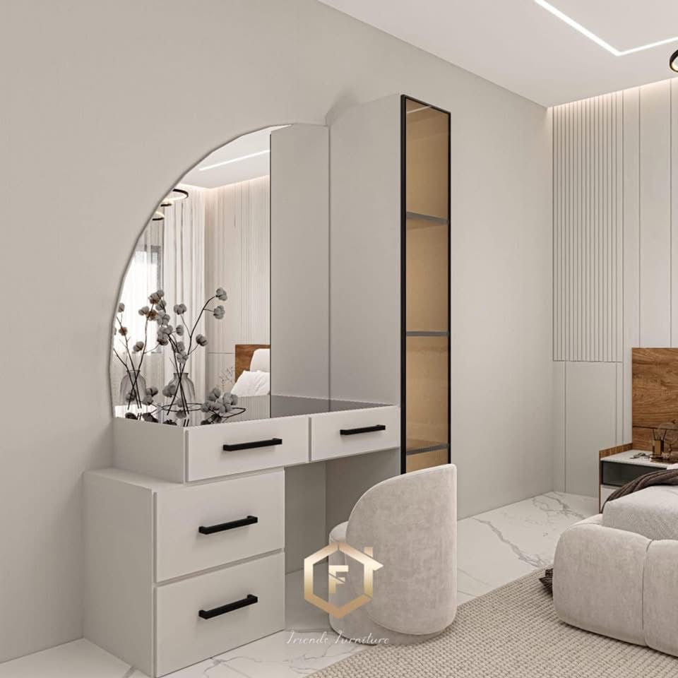 Makeup Vanity | Grey & Black | 150 x 40 x 200 | GI13