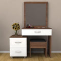 Makeup Vanity | White & Brown | 100 x 40 x 140 | GI7