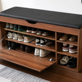 Shoe closet  | Black leather & Wooden| 110 x 40 x 50 | Su48