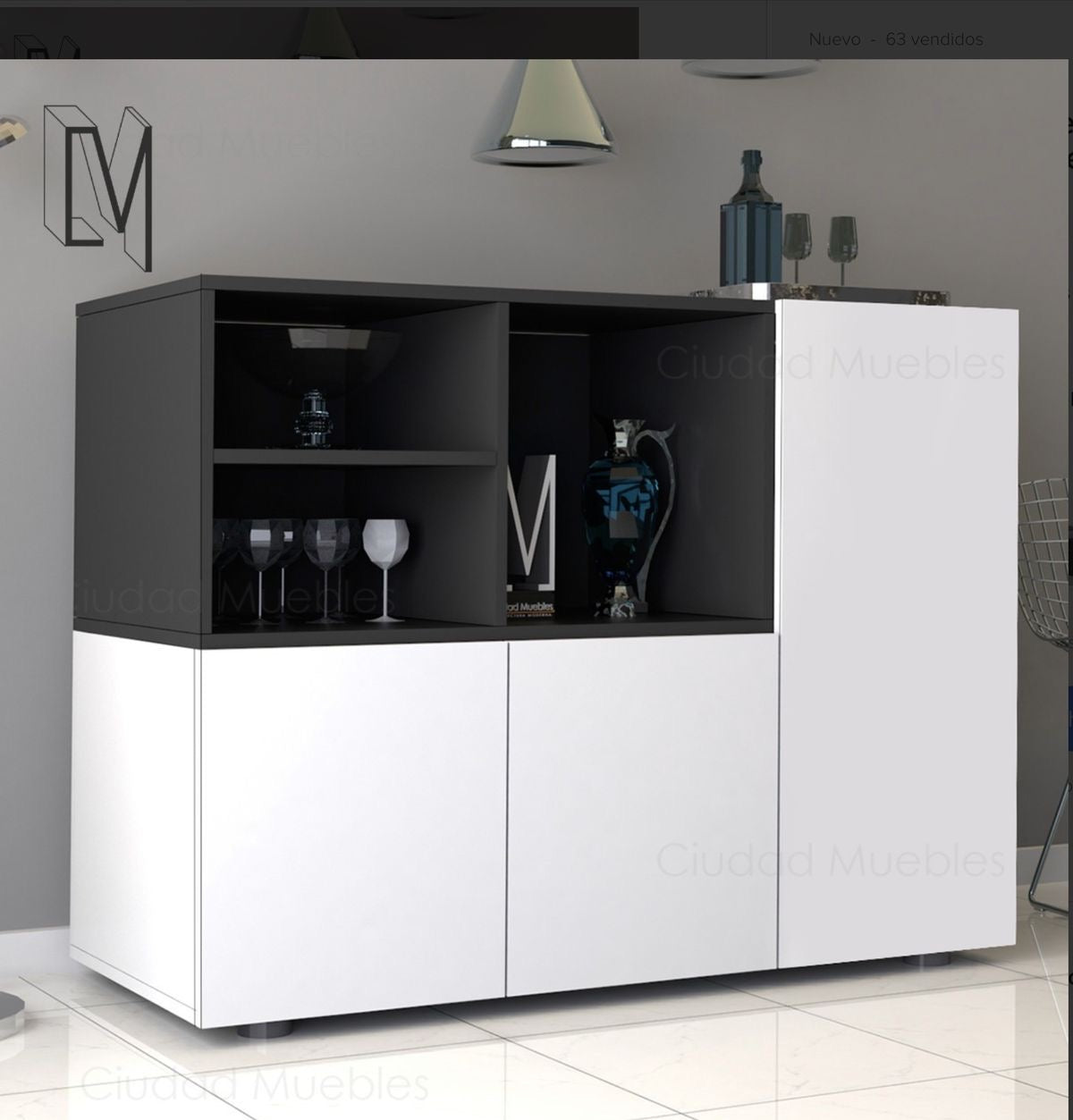 Buffet | Black & White | 150 x 40 x 90 | SB23