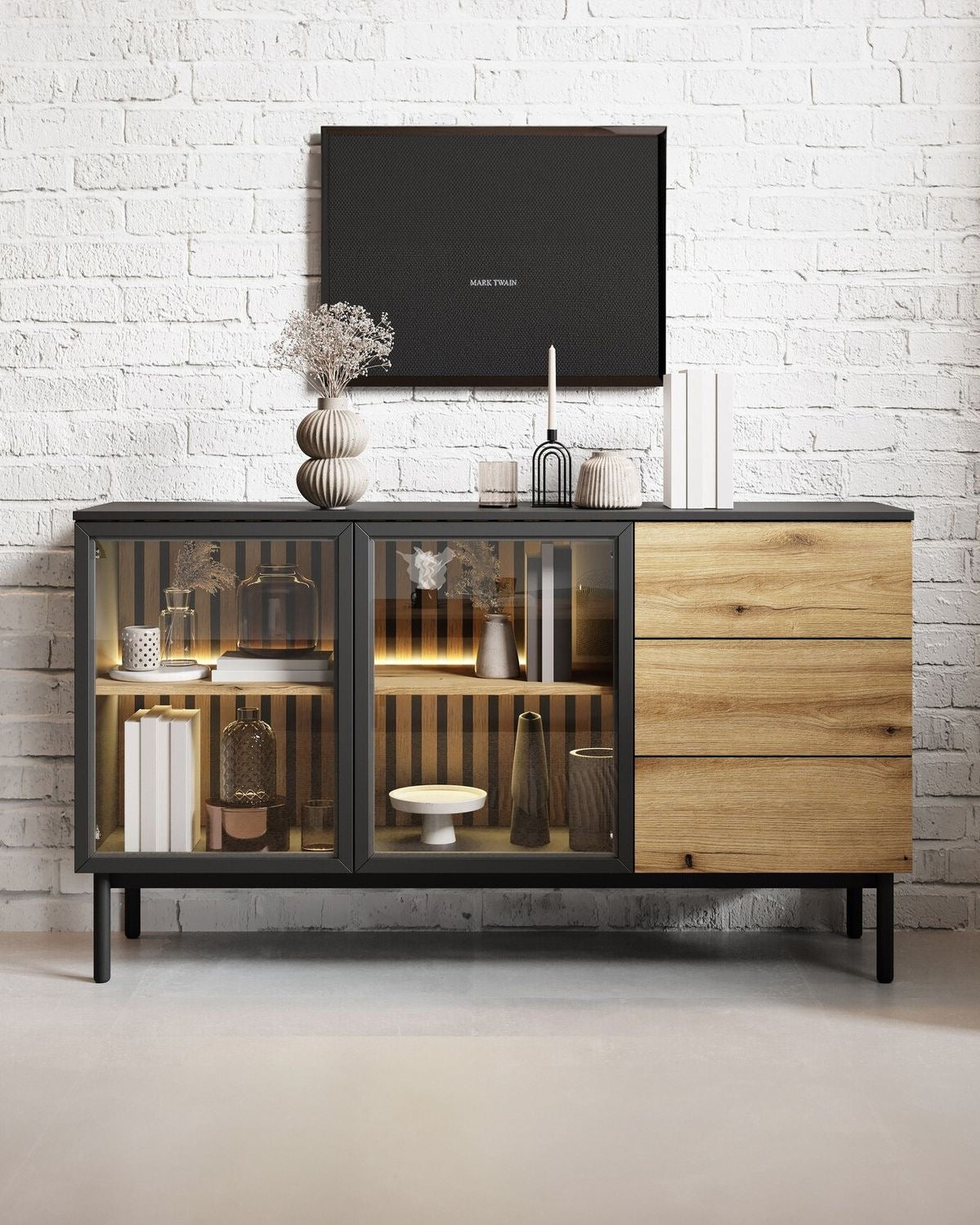Buffet | Black & Beige | 140 x 40 x 90 | SB35