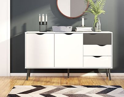 Buffet | White & Grey | 140 x 40 x 90 | SB46