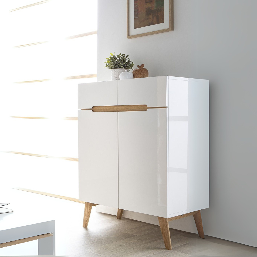 Shoe Closet | White & Wooden | 80 x 40 x 110 | SU10