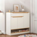 Shoe closet | White & wooden | 120 x 40 x 100 | Su9
