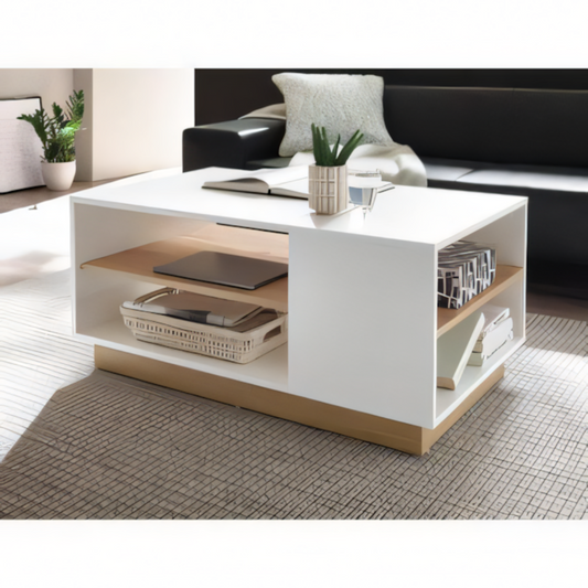 Table Unit | White & Wooden | 80 x 50 x 45 | TA34
