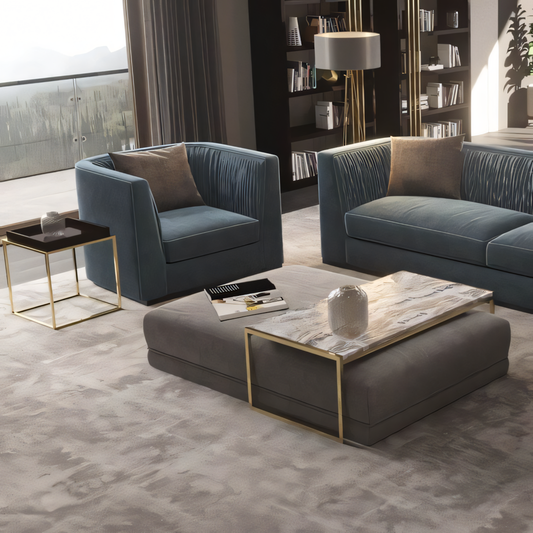 Table Unit | White & Gold | 120 x 70 x 40 | TA59