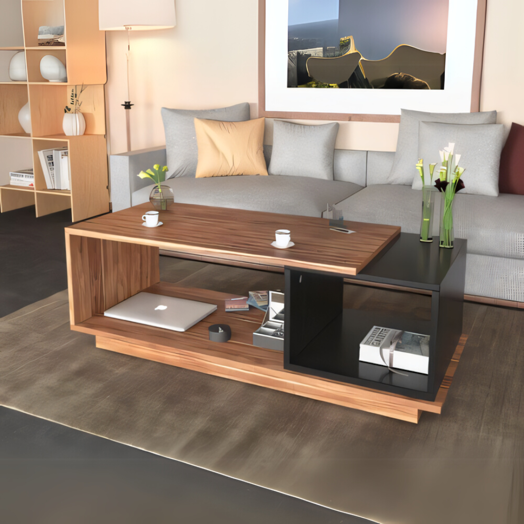 Table Unit | Wooden & Black | 100 x 50 x 40 | TA65