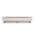 Tv Unit | White & Wooden | 180 x 40 x 40 | TV22