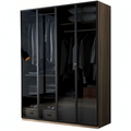 Wardrobe | Brown & Black | 160 x 50 x 220 | WD20
