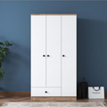 Wardrobe | Wooden & White | 120 x 50 x 220 | WD43
