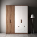 Wardrobe | Brown & White | 140 x 50 x 220 | WD52
