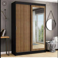 Wardrobe | Brown & Black | 120 x 50 x 220 | WD55
