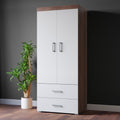 Wardrobe | Brown & White | 80 x 50 x 220 | WD59