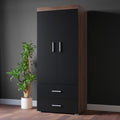 Wardrobe | Brown & Black | 80 x 50 x 220 | WD60