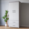 Wardrobe | Beige & White | 80 x 50 x 220 | WD61