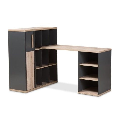 Desk | Black & Wooden | 120 x 100 x 75 | DE36