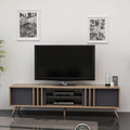 Tv Unit | Black & Wooden | 180 x 40 x 40 | TV107