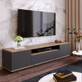 Tv Unit | Black & wooden| 180 x 30 x 40 | Tv2