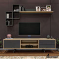 Tv Unit | Black & Wooden | 180 x 40 x 40 | TV27