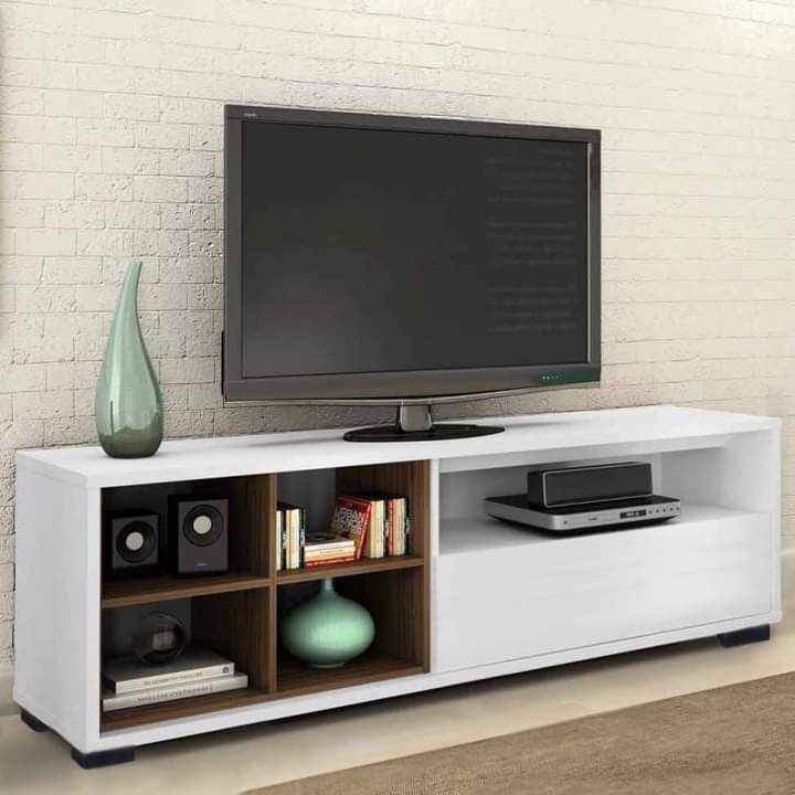 Tv Unit | White & Wooden | 140 x 40 x 40 | TV45