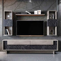 Tv Unit | Wooden & Black | 180 x 40 x 40 | TV58